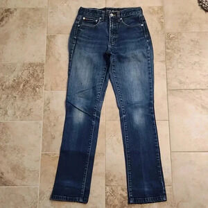 DKNY Women's Straight Leg Jeans - Dark Blue